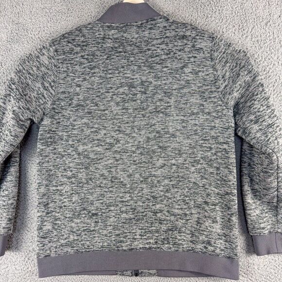 Lands End Fleece Jacket Mens Large Gray Preppy‎ Outdoor Athletic Camping Hiking - Picture 5 of 12